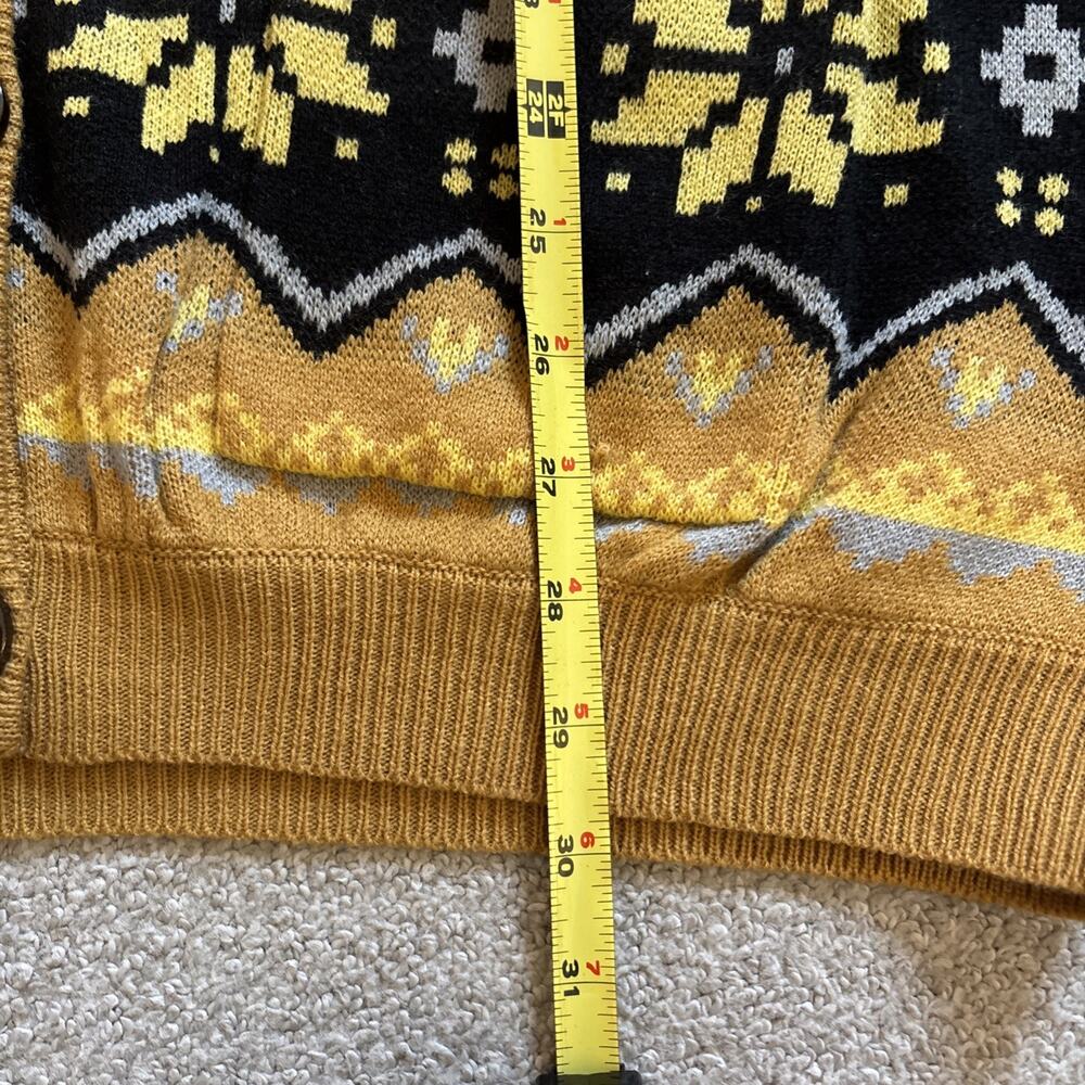 Harry Potter Hufflepuff Women's M Cardigan Fair Isle Knit Embroidered Box Lunch - Picture 8 of 9